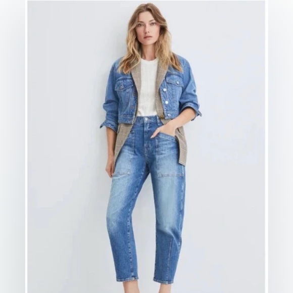 Veronica Beard Keaton   Combo Coat Denim Plaid Dickey Jacket Size Small $898 - Picture 5 of 9